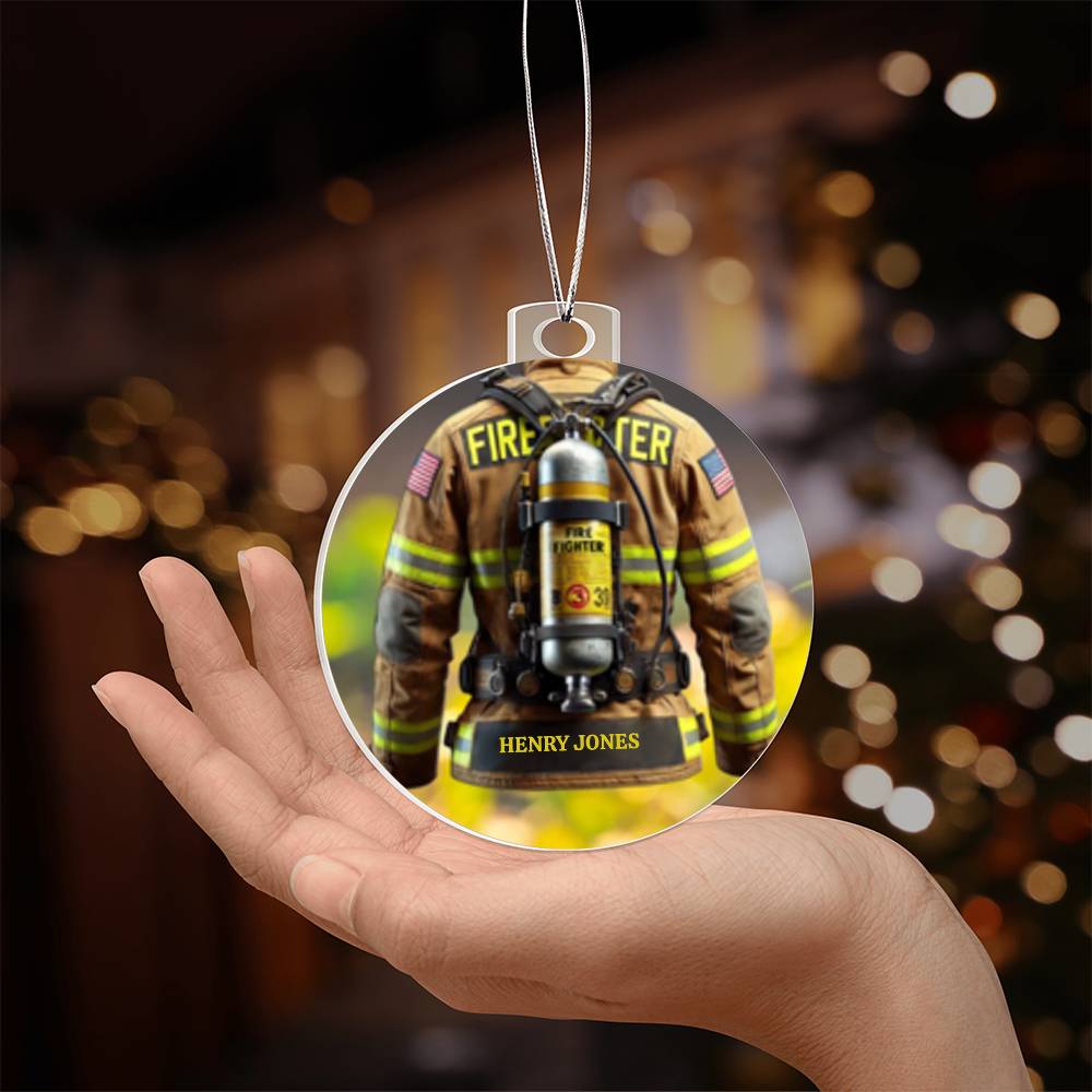 Firefighter Personalized Acrylic Ornament