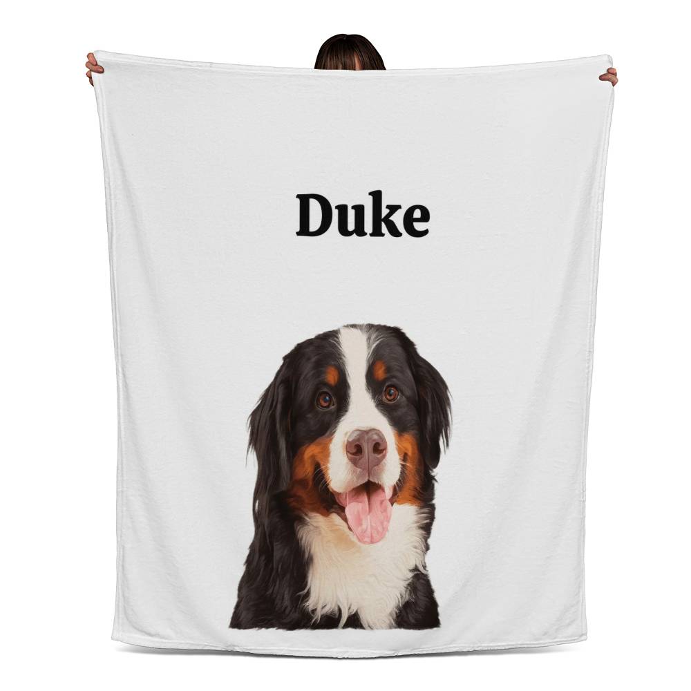Your Special Pet on a Personalized Jersey Fleece Blanket | 50" x 60"