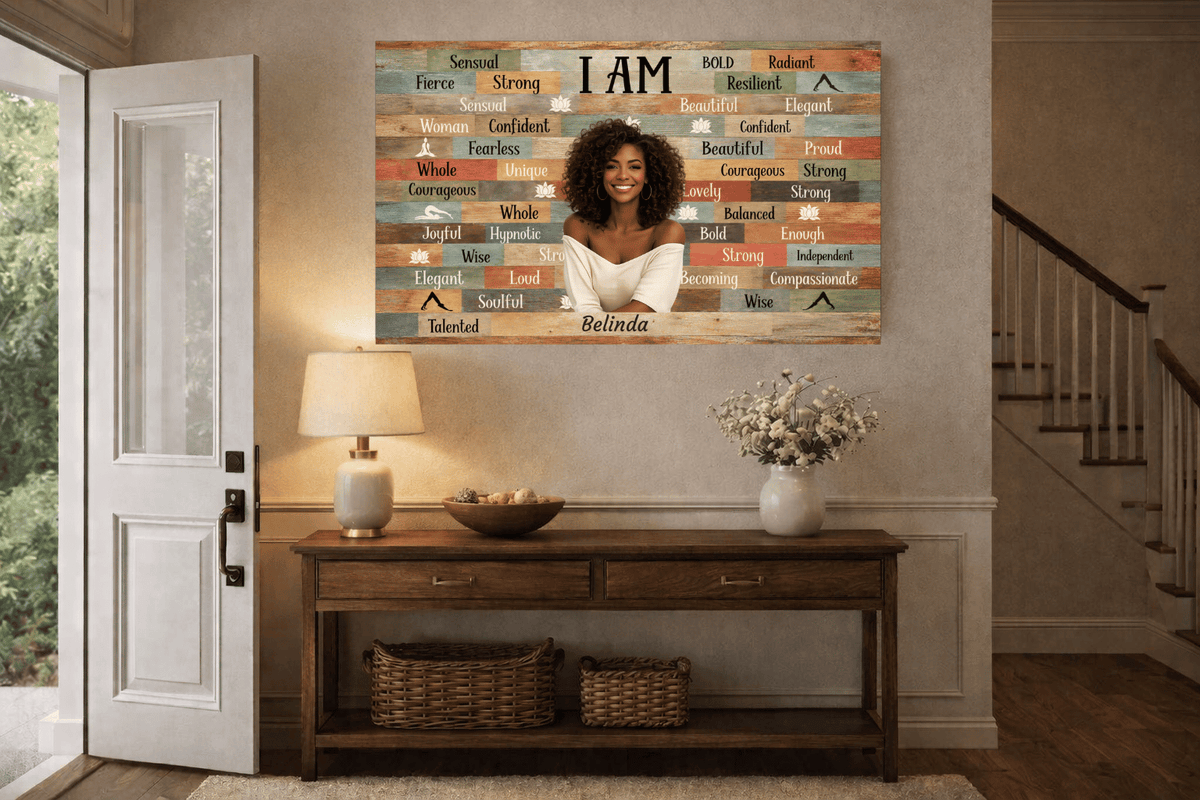 'Personalized' “I AM” Positive Affirmation Canvas