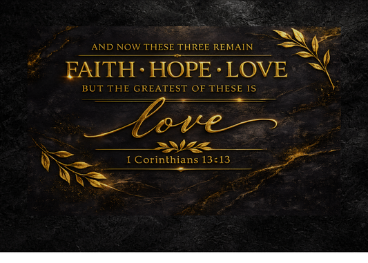 Legacy Collection™ — Engraved Dark with Gold Scripture Canvas