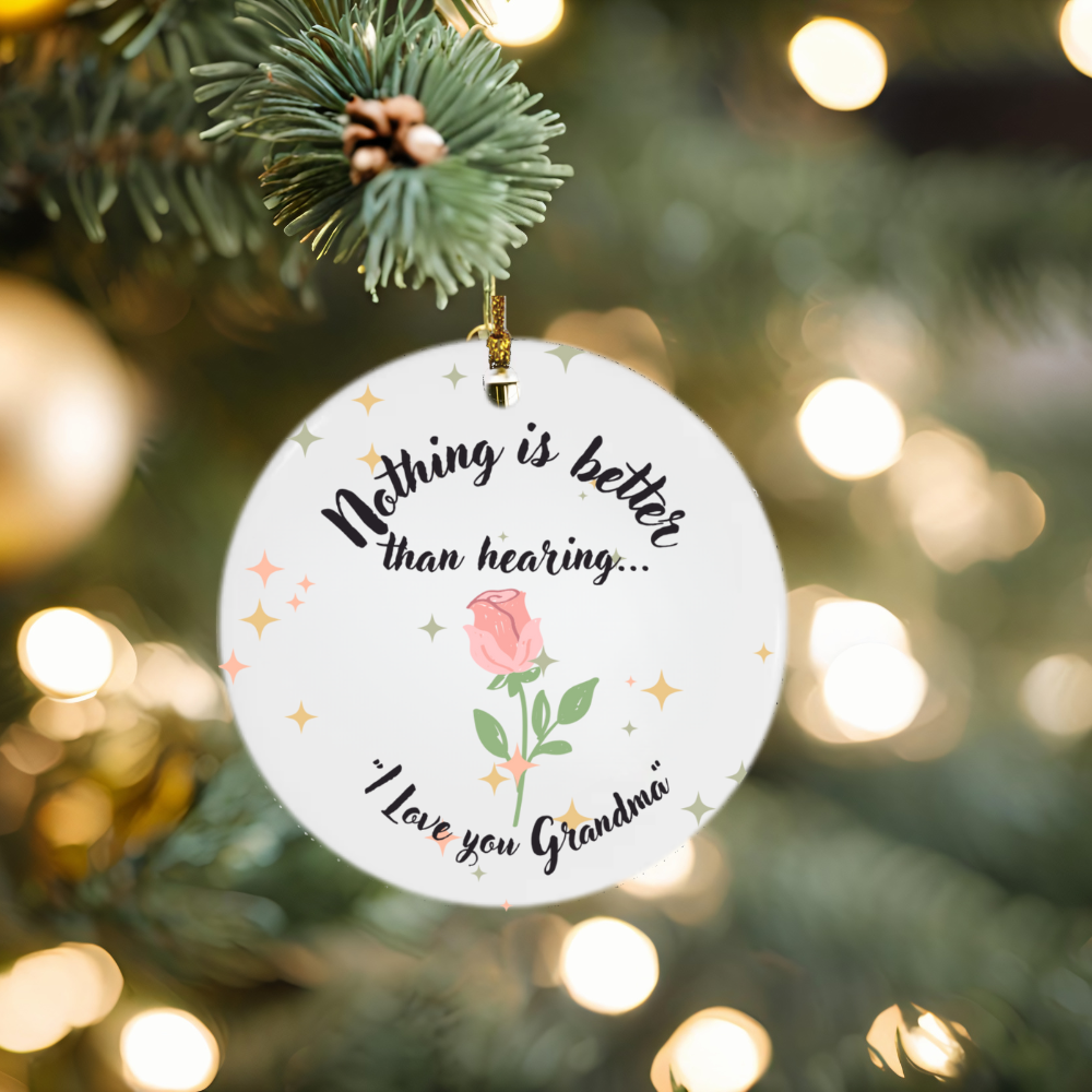 "I LOVE YOU GRANDMA" SUBORNC Circle Ornament