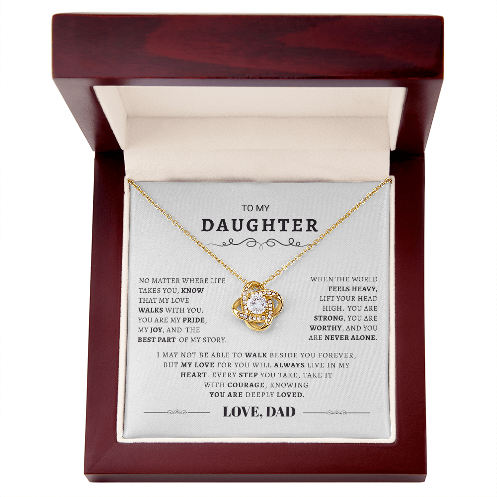 Daughter's Special Love Knot Necklace