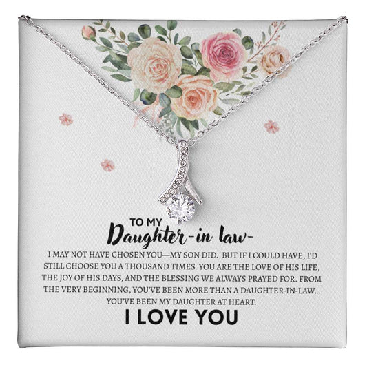 TO MY DAUGHTER IN LAW | Beauty Necklace (Yellow & White Gold Variants)
