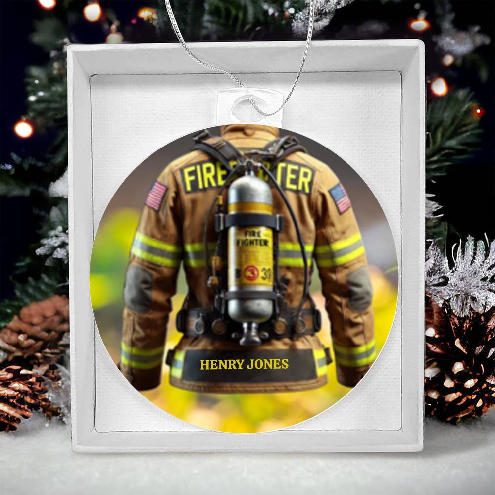 Firefighter Personalized Acrylic Ornament