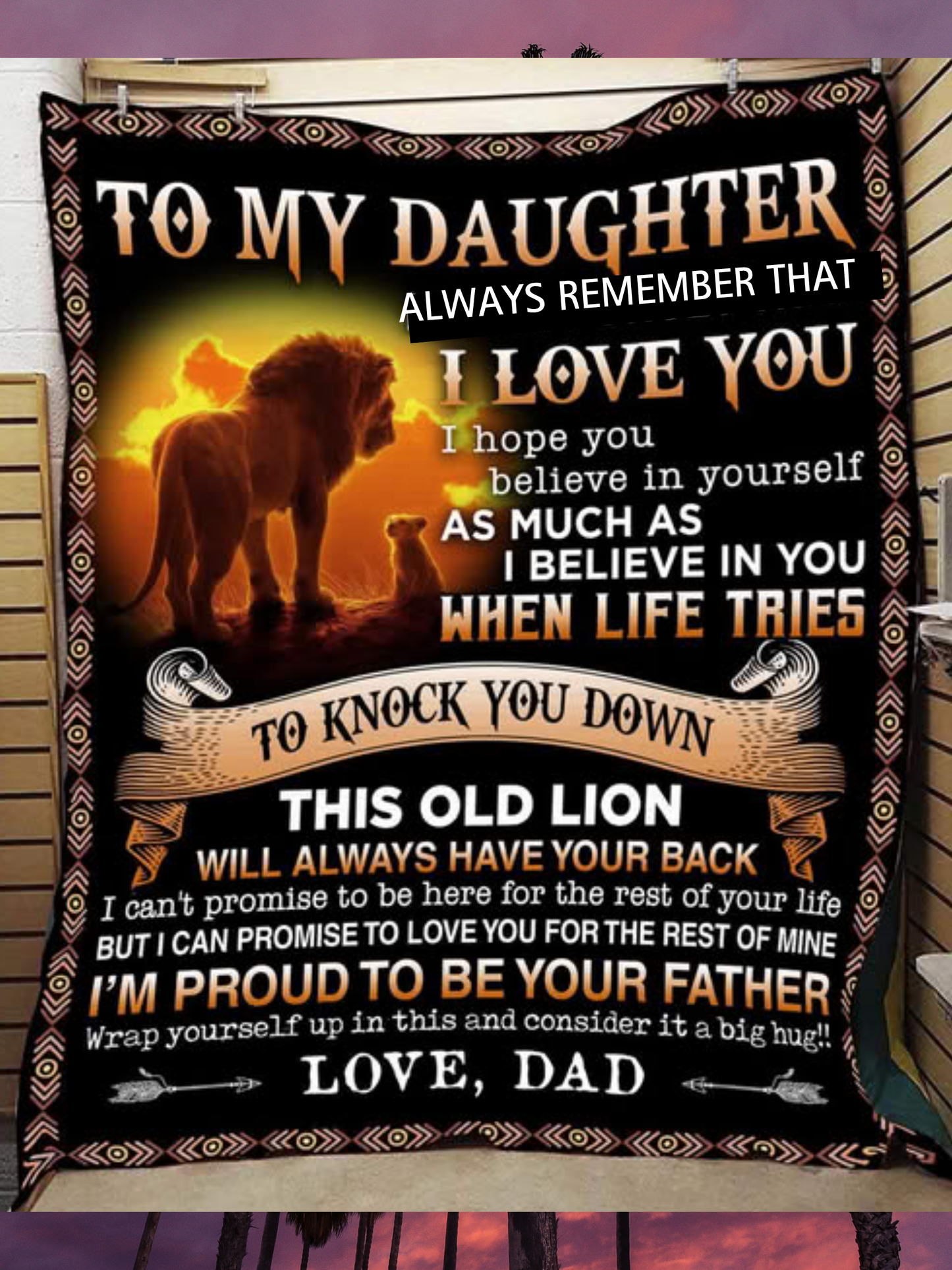 TO MY DAUGHTER | Mink Touch Fleece Blanket 60X80