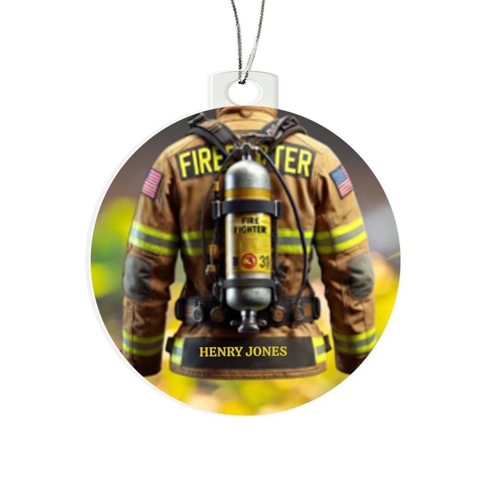 Firefighter Personalized Acrylic Ornament