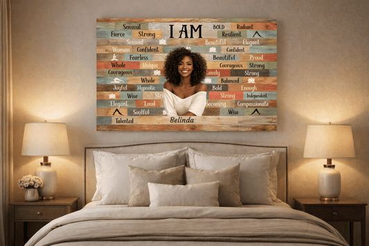 'Personalized' “I AM” Positive Affirmation Canvas