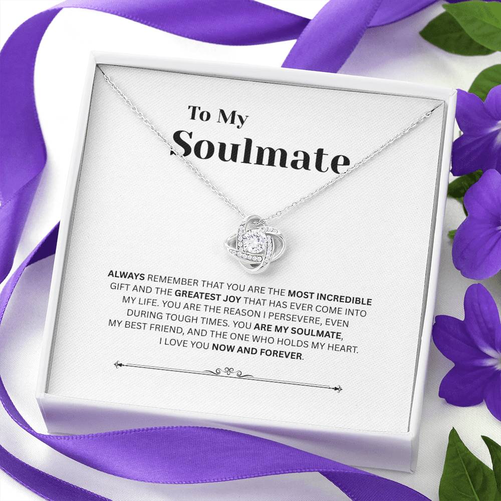 To My Soulmate | Love Knot Necklace