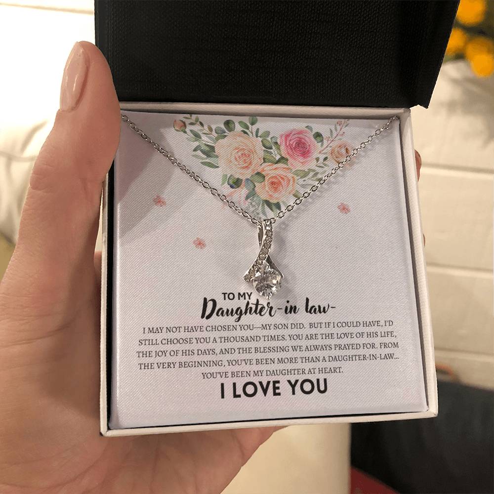 TO MY DAUGHTER IN LAW | Beauty Necklace (Yellow & White Gold Variants)