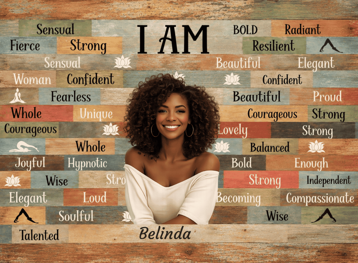 'Personalized' “I AM” Positive Affirmation Canvas