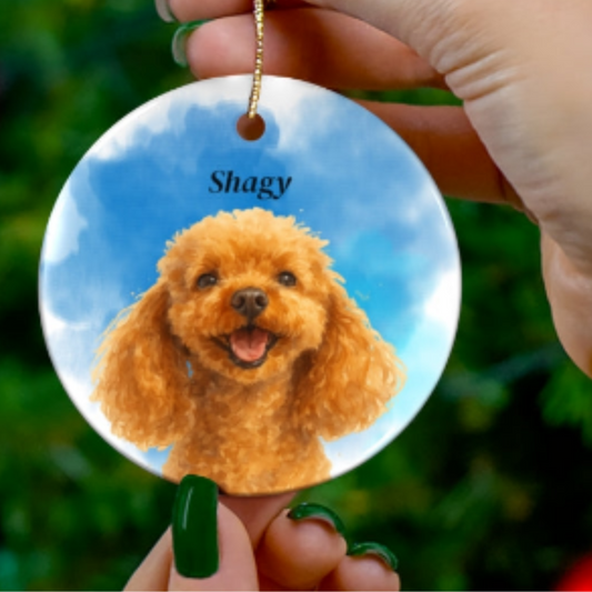 Your Special Pet on a Personalized Christmas Ornament |Personalized Ceramic Ornament