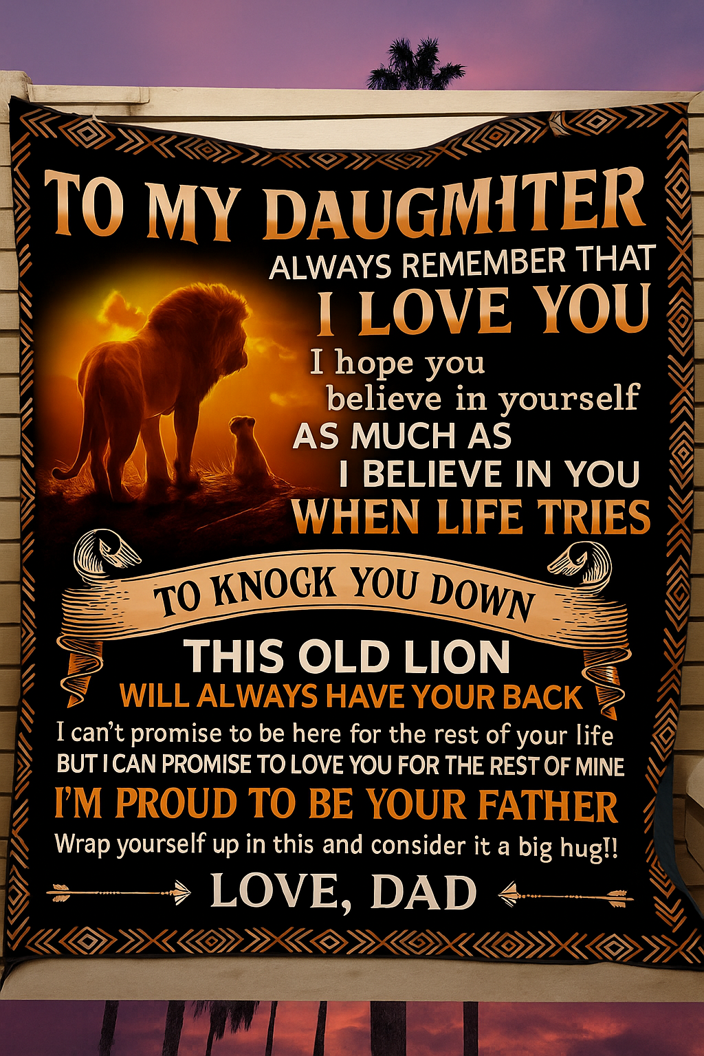 To My Daughter |Mink Touch Fleece Blanket (3:4) 60 x 80