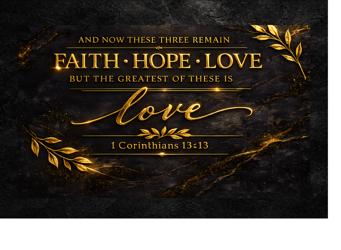Legacy Collection™ — Engraved Dark with Gold Scripture Canvas