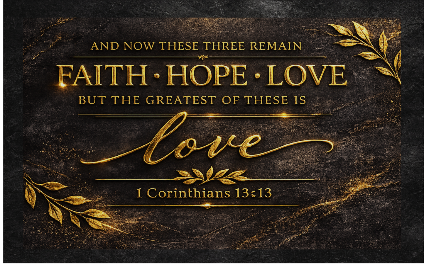 Legacy Collection™ — Engraved Dark with Gold Scripture Canvas