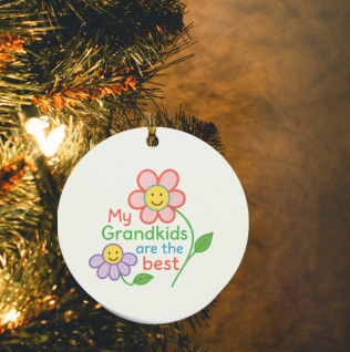 My Grandkids Are The Best |SUBORNC Circle Ornament