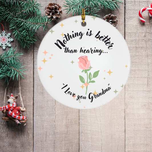 "I LOVE YOU GRANDMA"  SUBORNC Circle Ornament