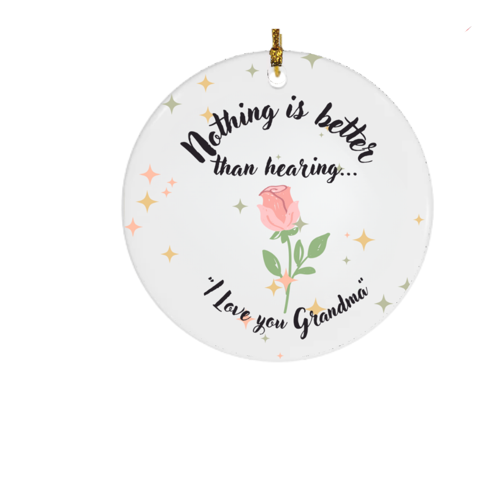 "I LOVE YOU GRANDMA"  SUBORNC Circle Ornament