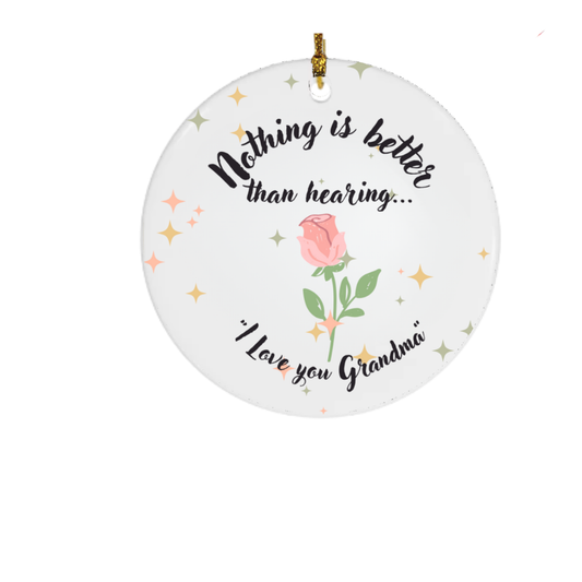 "I LOVE YOU GRANDMA"  SUBORNC Circle Ornament