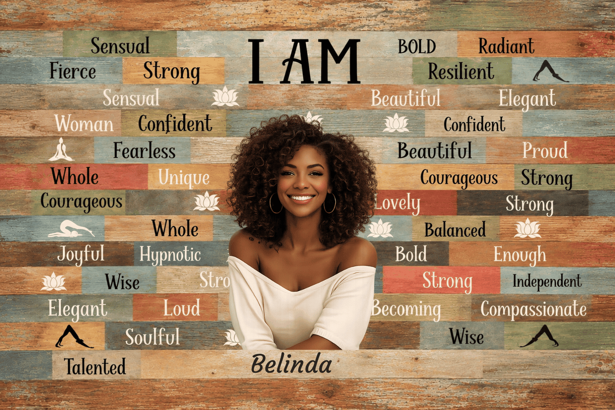 'Personalized' “I AM” Positive Affirmation Canvas