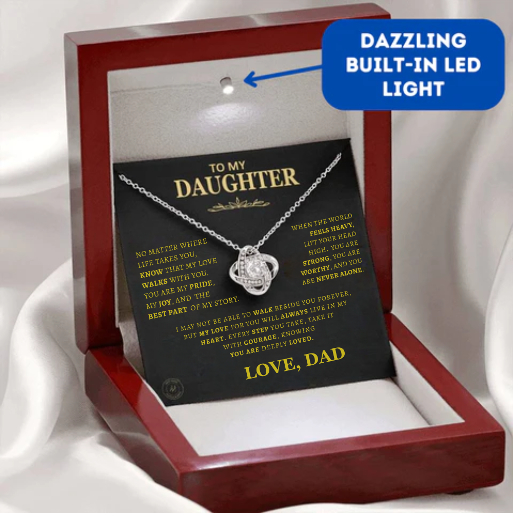 Daughter's Special Love Knot Necklace