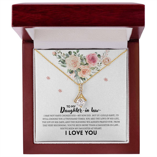 TO MY DAUGHTER IN LAW | Beauty Necklace (Yellow & White Gold Variants)