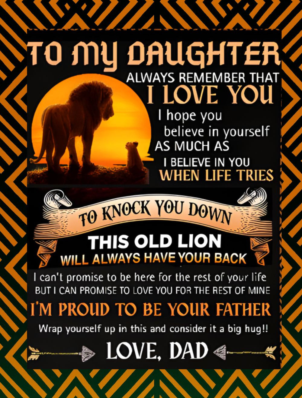 To My Daughter |Mink Touch Fleece Blanket (3:4) 60 x 80