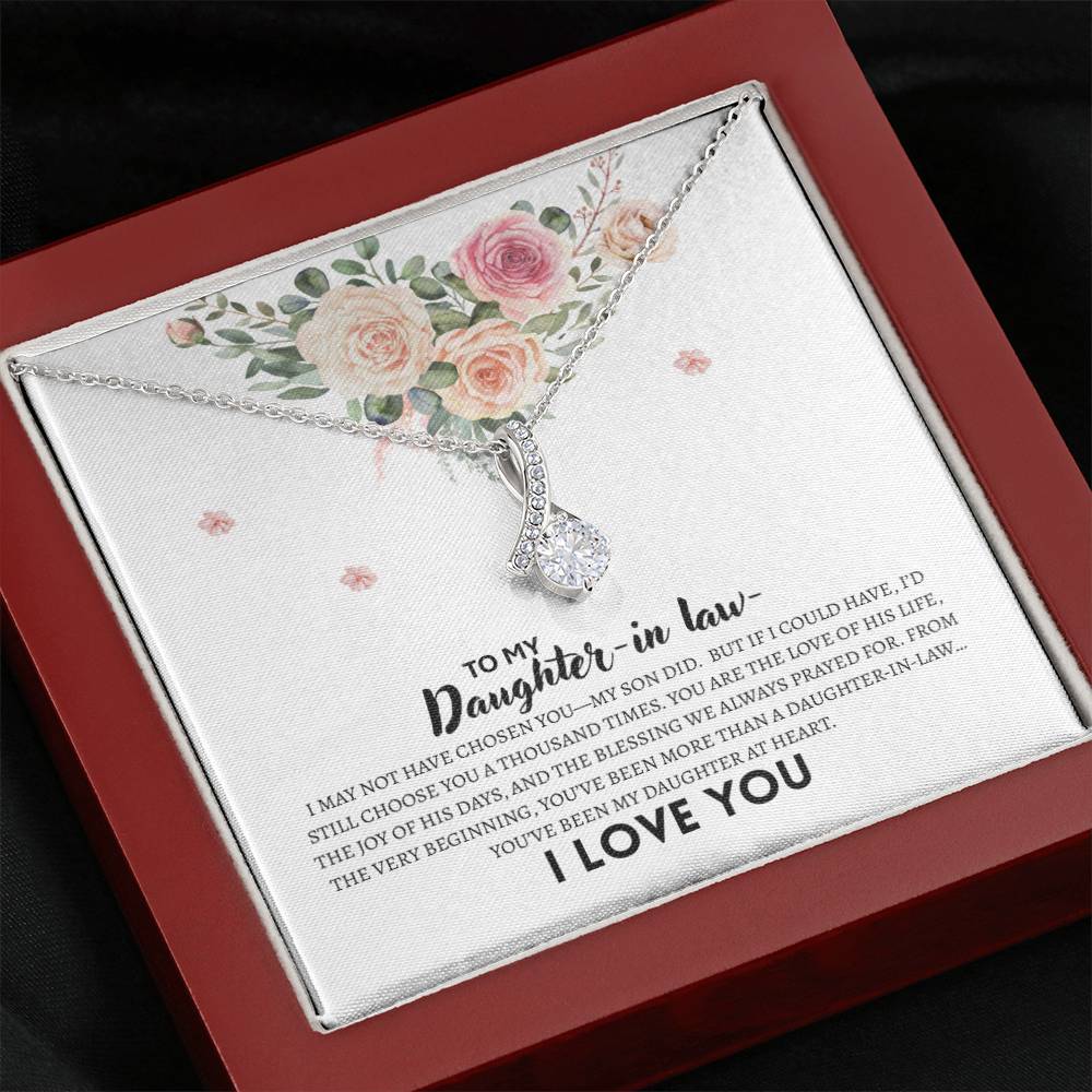 TO MY DAUGHTER IN LAW | Beauty Necklace (Yellow & White Gold Variants)