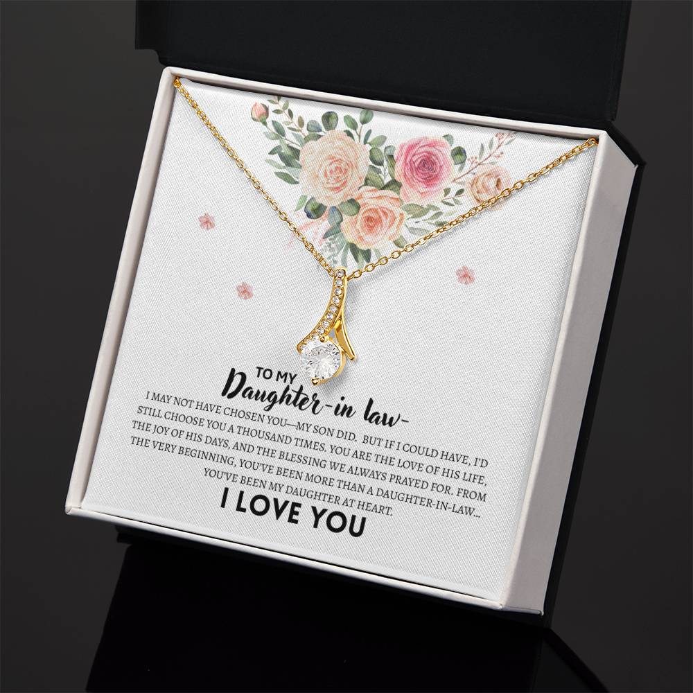 TO MY DAUGHTER IN LAW | Beauty Necklace (Yellow & White Gold Variants)
