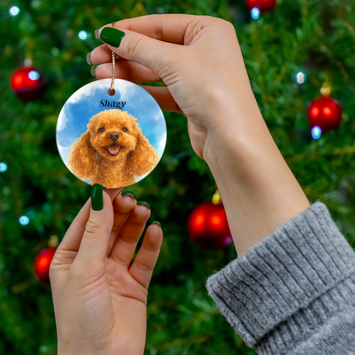 Your Special Pet on a Personalized Christmas Ornament |Personalized Ceramic Ornament