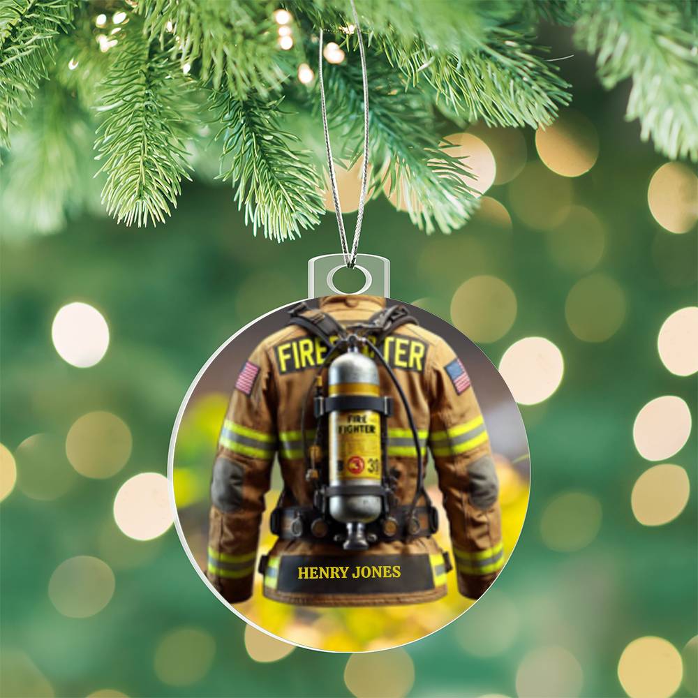 Firefighter Personalized Acrylic Ornament