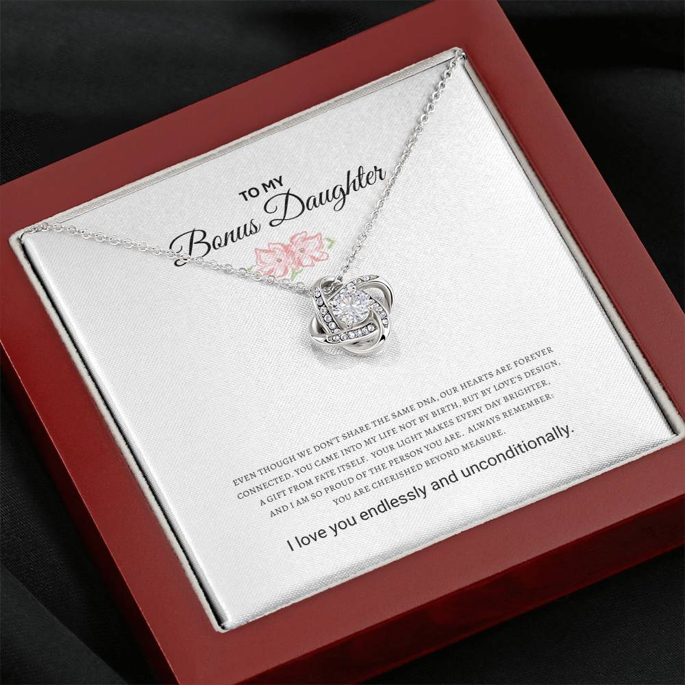Daughter's Special Love Knot Necklace