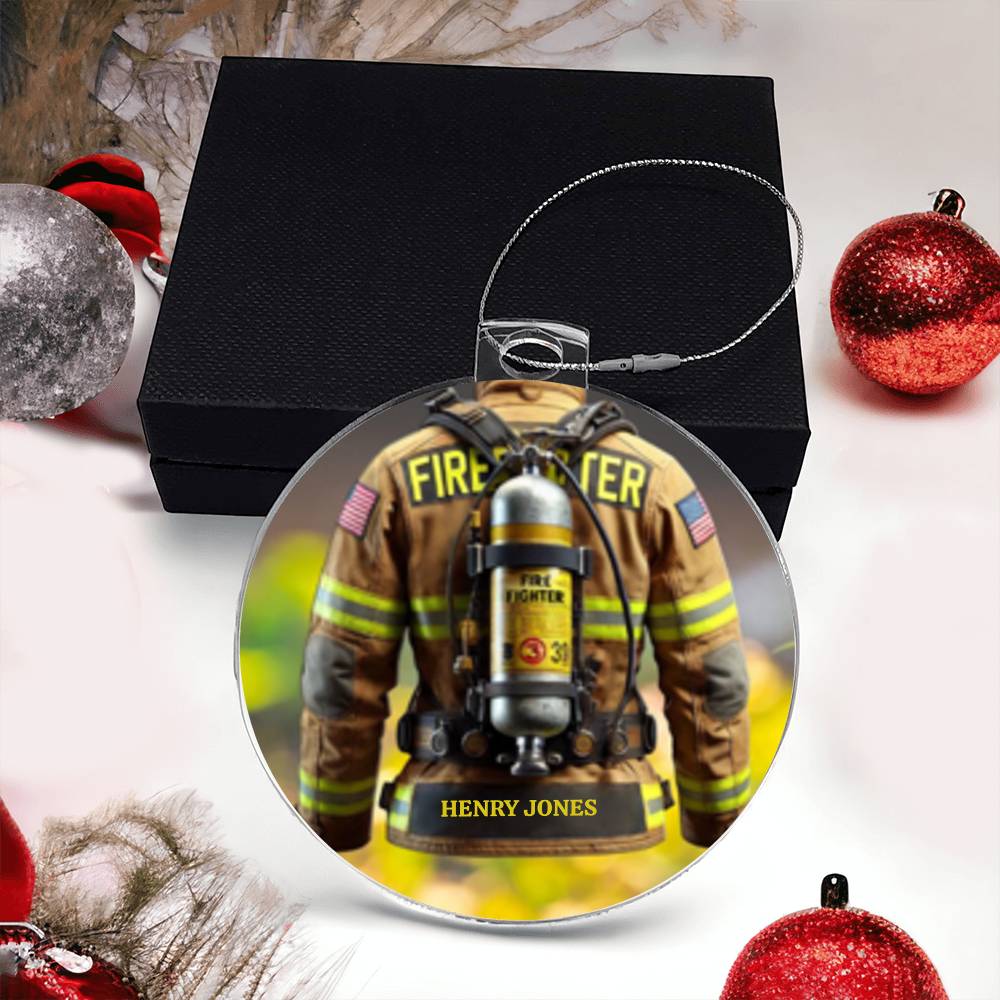 Firefighter Personalized Acrylic Ornament