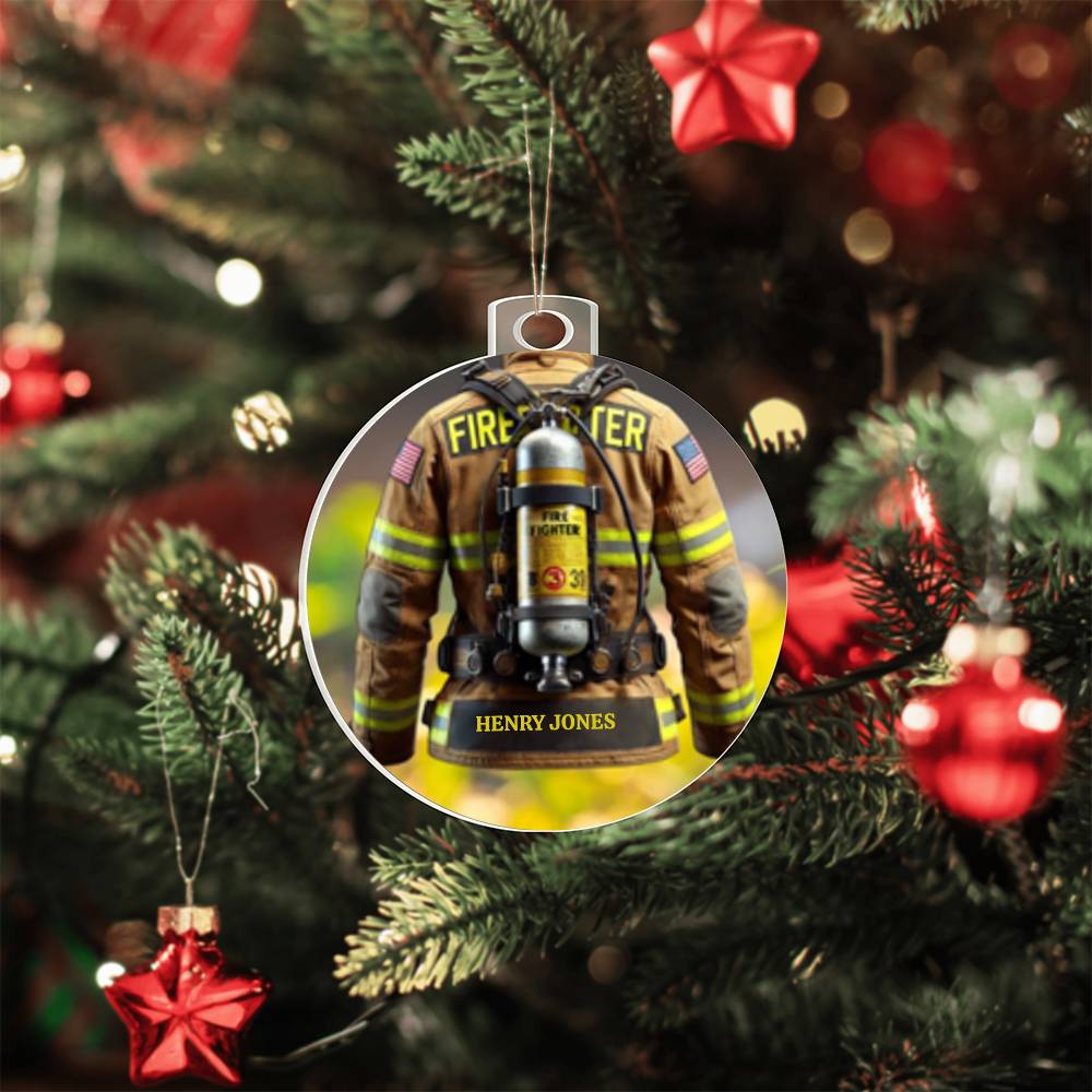 Firefighter Personalized Acrylic Ornament