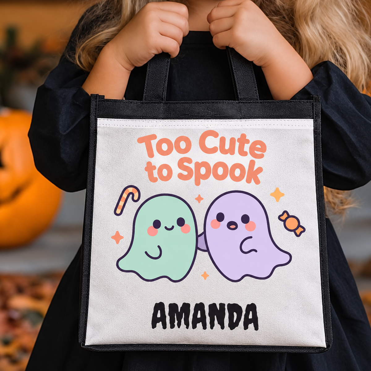 Personalized Halloween Trick-or-Treat Tote for Kids