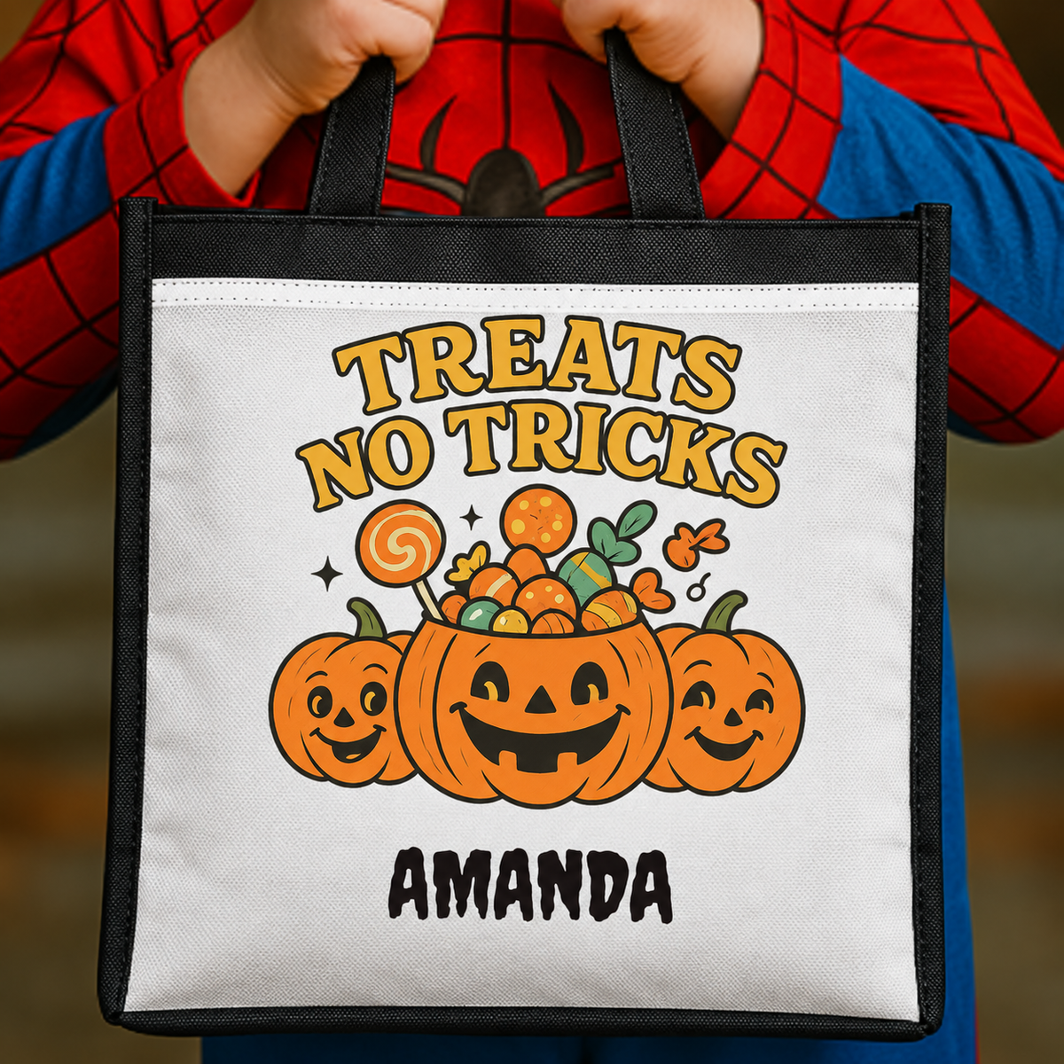Personalized Halloween Trick-or-Treat Tote for Kids