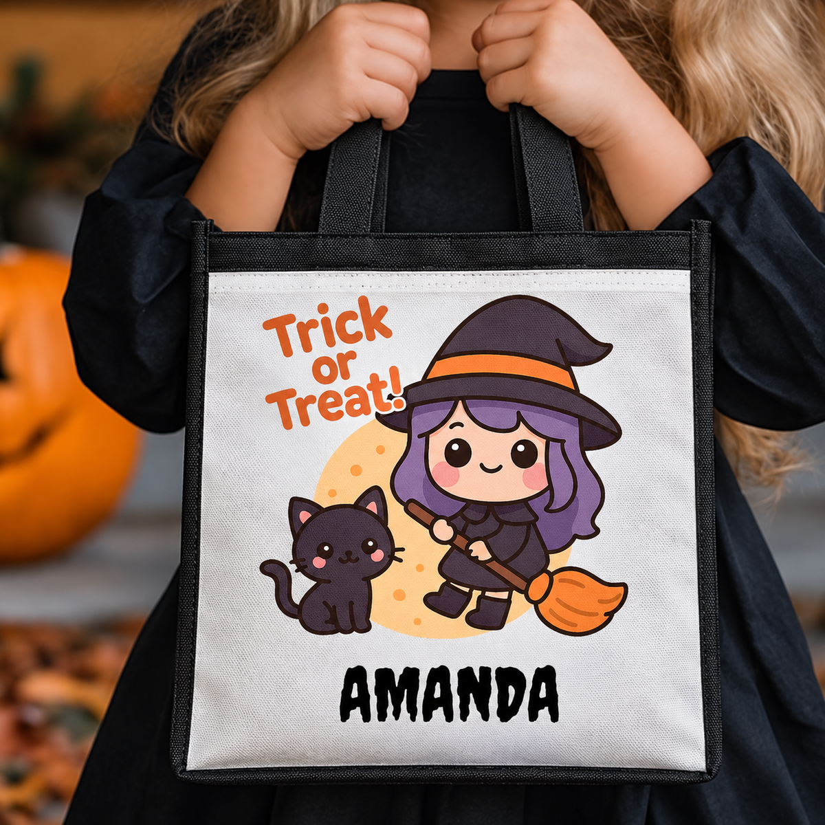 Personalized Halloween Trick-or-Treat Tote for Kids